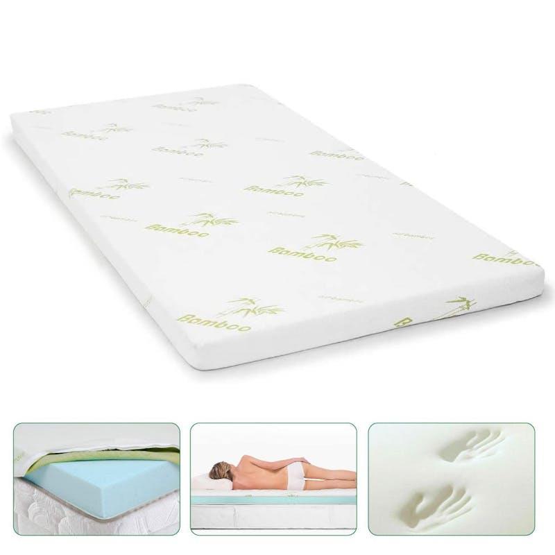 Load image into Gallery viewer, Clevinger 4cm Memory Foam Mattress Protector with Bamboo Cover - Single 1pc
