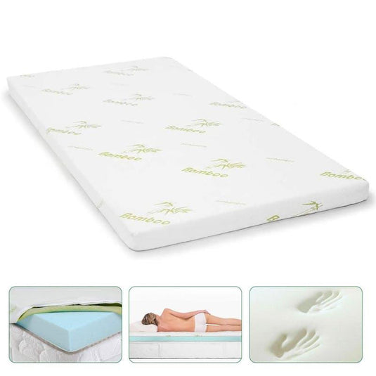 Clevinger 4cm Memory Foam Mattress Protector with Bamboo Cover - Single 1pc