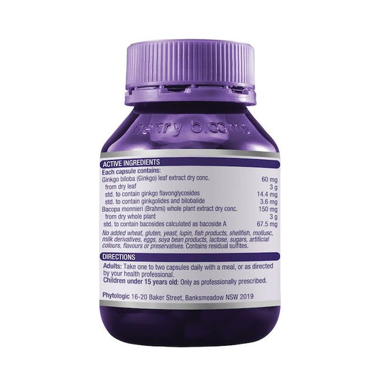 Henry Blooms Ginkgo and Brahmi 60 Capsules