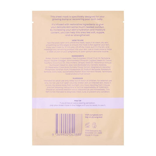YUNG BOD Bump & Beyond Belly Mask 3Pack