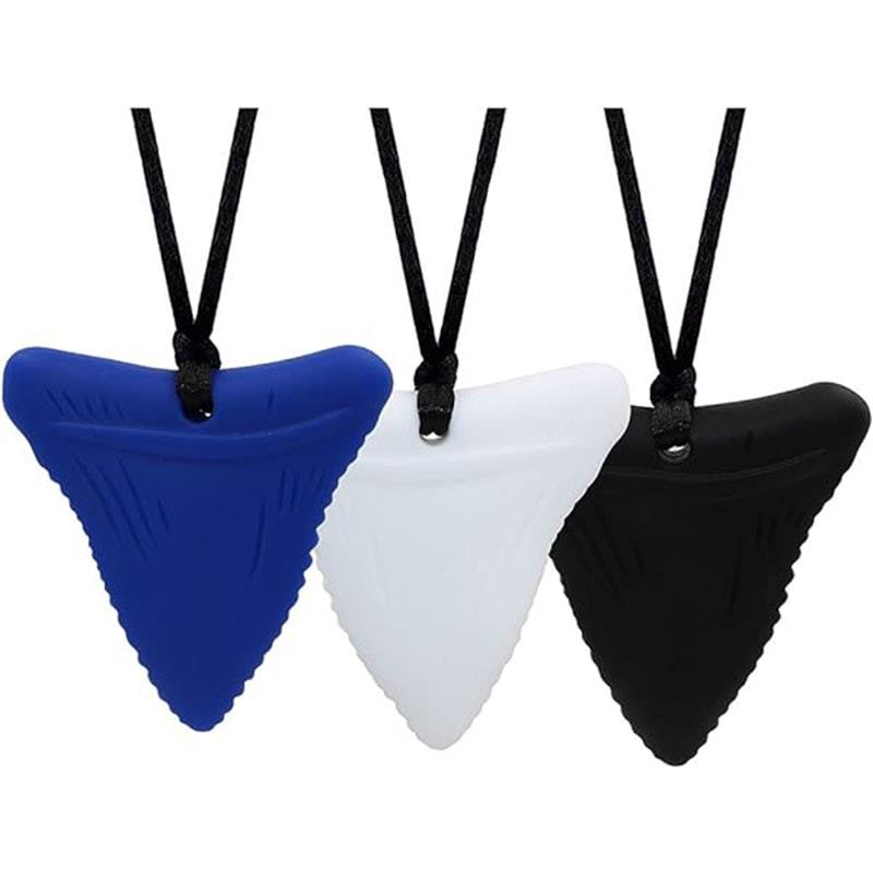 Load image into Gallery viewer, Sensory Safari Sensory Necklace Shark Tooth White

