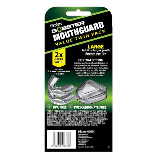 Piksters Gobster Mouthguard (with case) Large 2pk