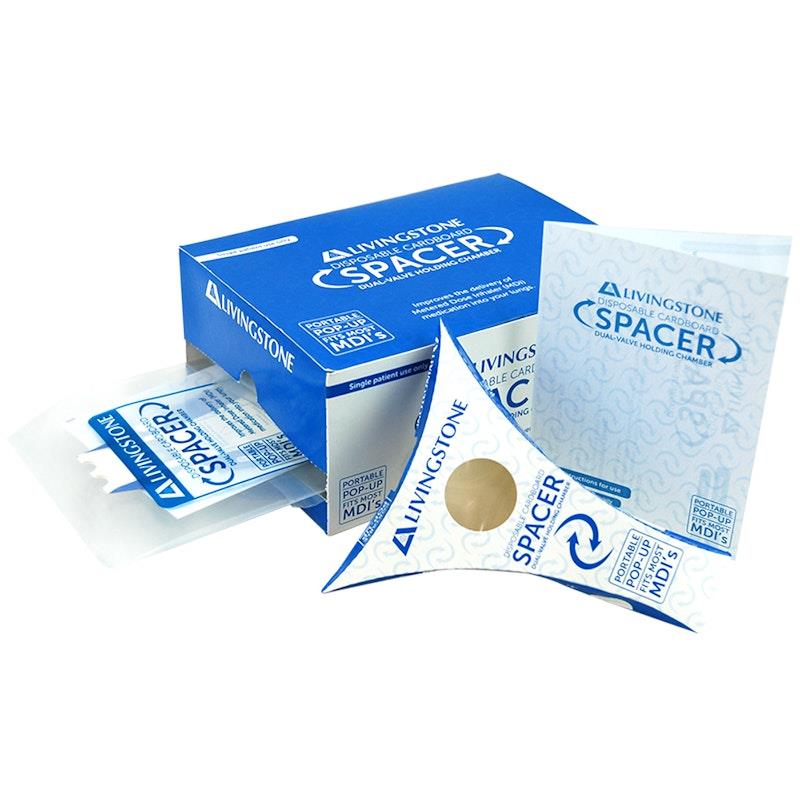 Load image into Gallery viewer, Livingstone Disposable Biodegradable Cardboard Asthma Spacer 25Pack
