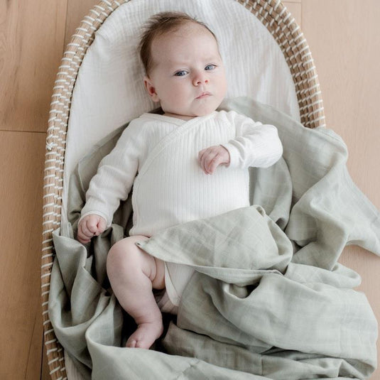 Zoe Sage Organic Stretchy Swaddle Sage Green 1pc