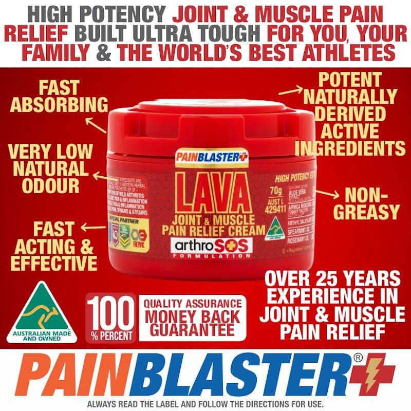Load image into Gallery viewer, PAIN BLASTER Lava Joint &amp; Muscle Pain Relief Cream 70g by Athelite 2Pack
