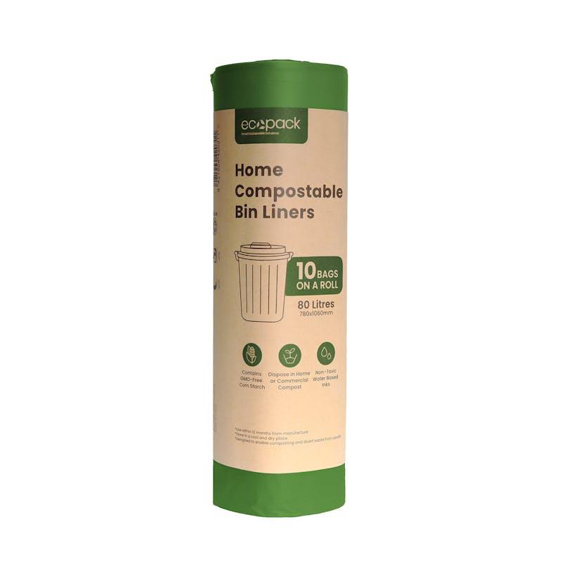 Load image into Gallery viewer, Ecopack 80L Compostable Garbage Bags Bundle 3 Rolls/30 Bags
