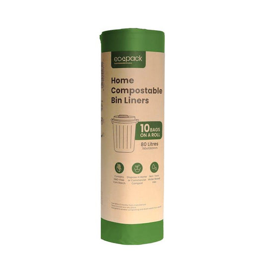 Ecopack 80L Compostable Garbage Bags Bundle 3 Rolls/30 Bags