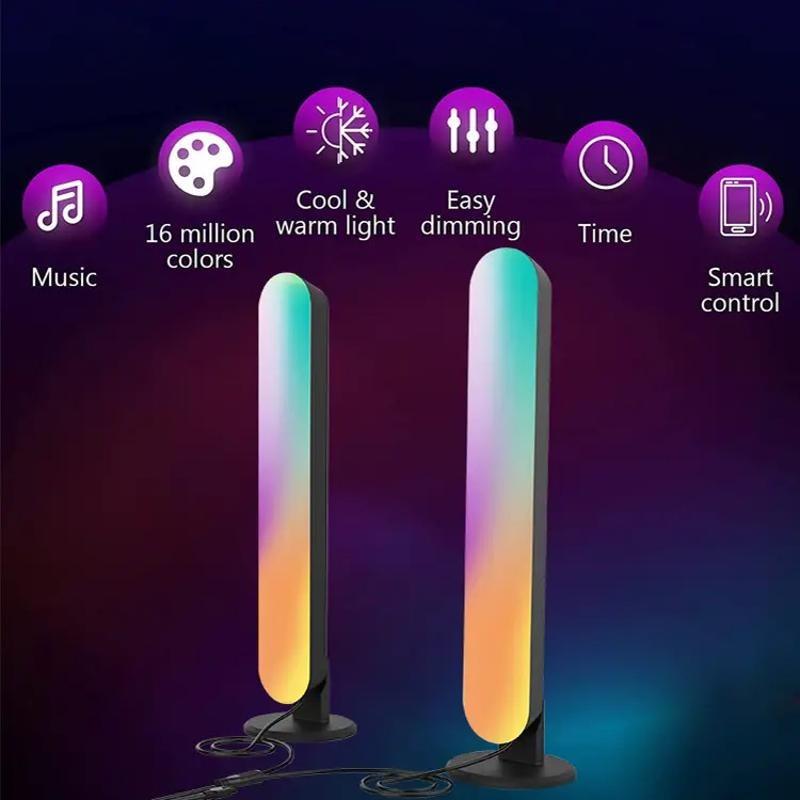 Load image into Gallery viewer, Laser Gaming RGB LED Desk Light 2 Pack Black

