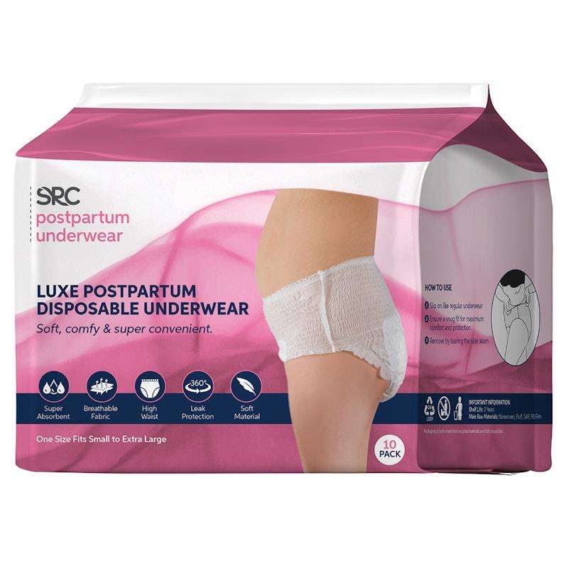 Load image into Gallery viewer, SRC Postpartum Disposable Underwear-10 Pack One Size
