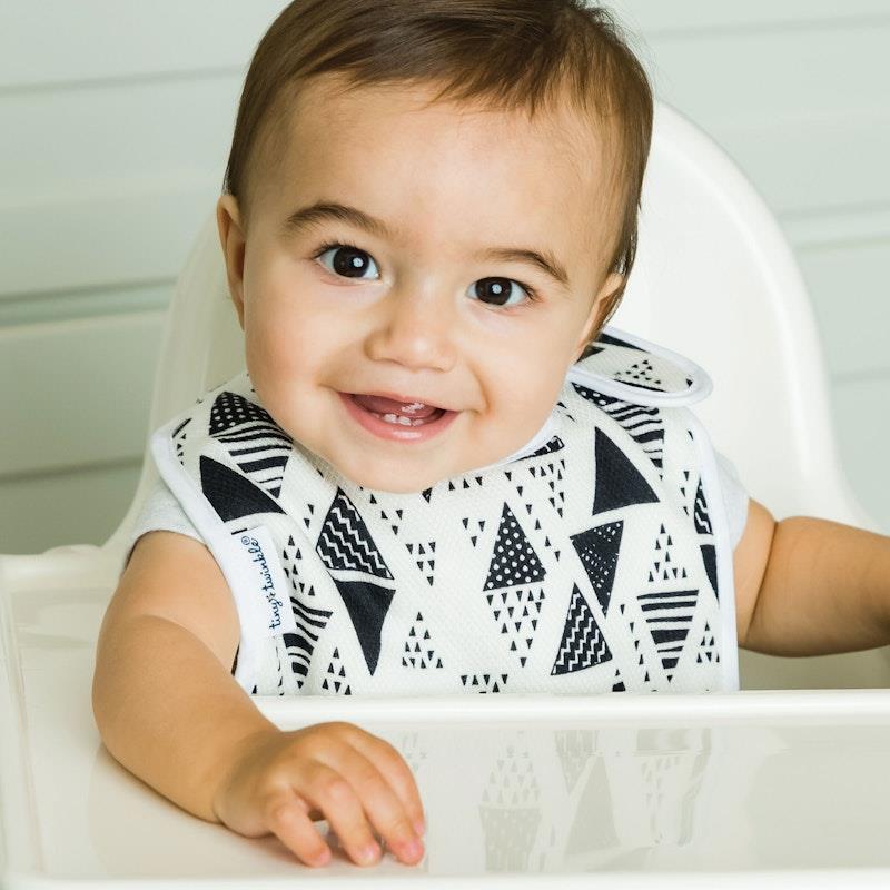Load image into Gallery viewer, Tiny Twinkle Feeder Bib Set of 3 Black &amp; White
