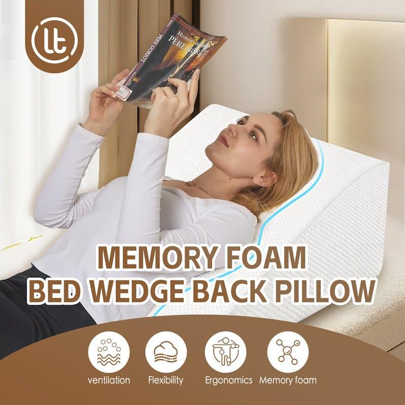 Load image into Gallery viewer, Clevinger Memory Foam Bed Wedge Back Support Pillow 1pc
