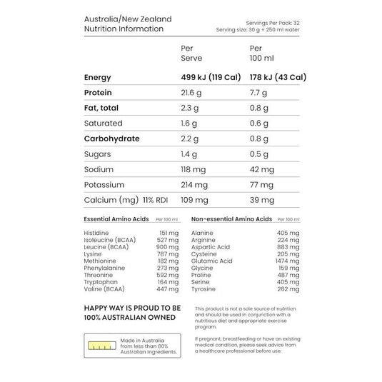 Happy Way Top Of The Choc Whey Protein Powder 1kg