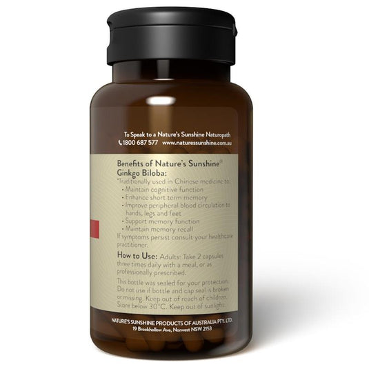 Nature's Sunshine Ginkgo Biloba 100Capsules