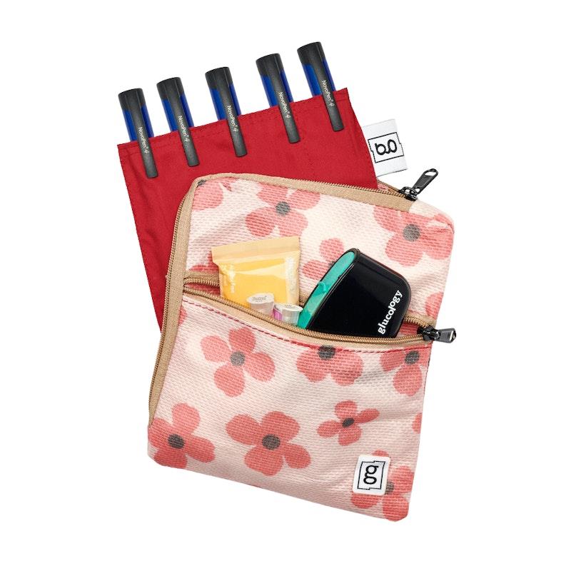Load image into Gallery viewer, Glucology Insulin Cooler Bags 5 Pen Flowers

