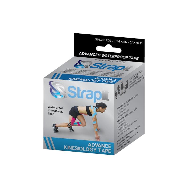 Load image into Gallery viewer, Strapit Advance Waterproof Kinesiology Tape 5cm x 5M - Black 2 Pack
