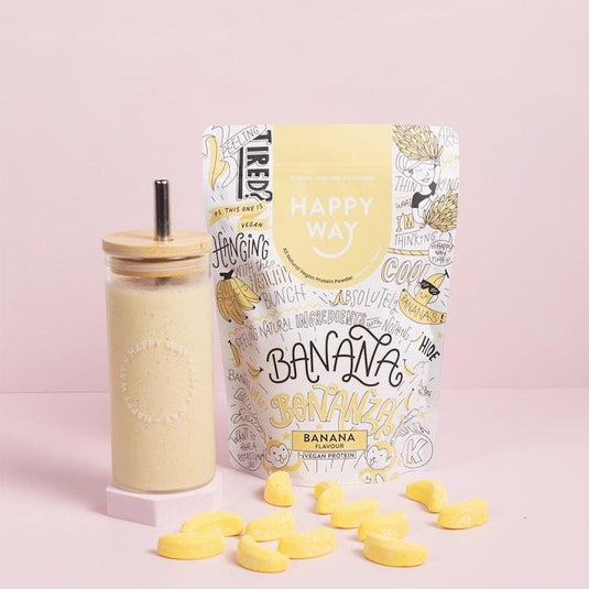 Happy Way Banana Bonanza Vegan Protein Powder 500g