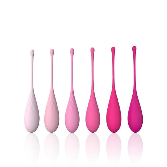 Playful Diamonds Kegel Balls - Weighted Training Set Pink