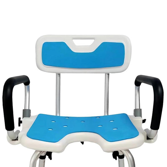 Orthonica Shower Chair - Blue with Adjustable Armrests