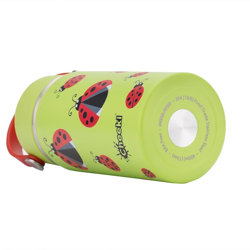 Load image into Gallery viewer, Cheeki 400ml Insulated Little Adventurer Bottle Ladybug
