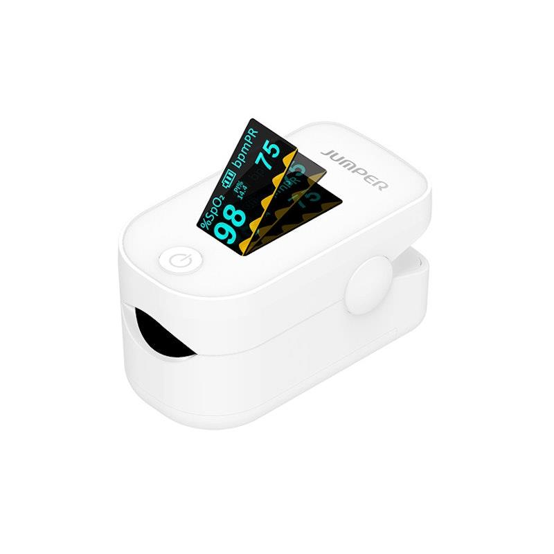 Load image into Gallery viewer, Jumper Finger Pulse Oximeter with Alarm Feature &amp; Perfusion Index 1Unit
