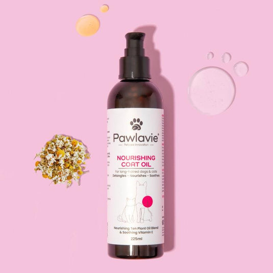 Pawlavie Nourishing Coat Oil - For long-haired dogs & cats 225ml