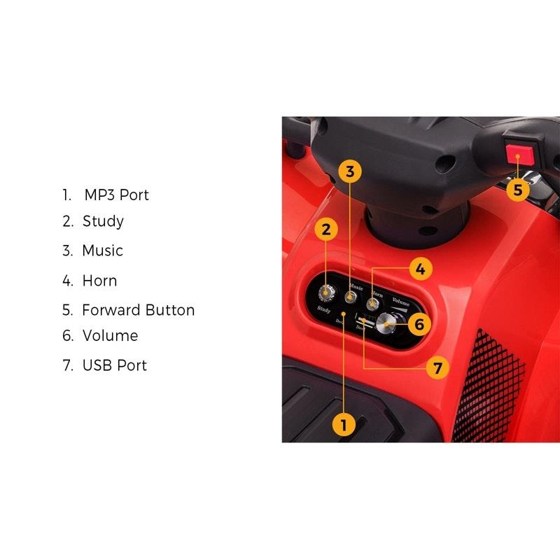 Load image into Gallery viewer, Mazam Ride On Car Electric ATV Bike Vehicle for Toddlers Kids Red
