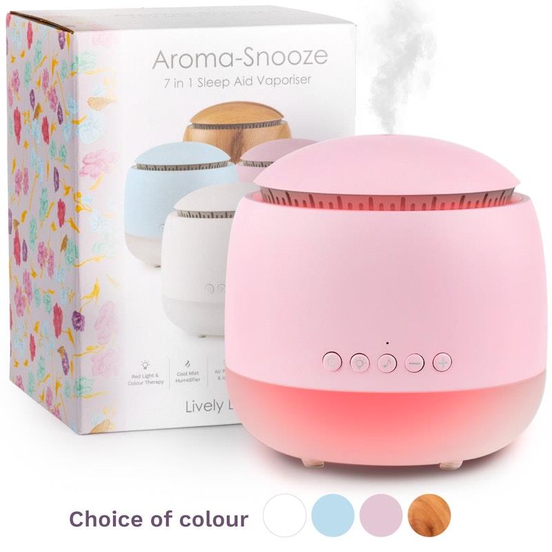 Load image into Gallery viewer, Lively Living Aroma-Snooze 7 in 1 Sleep Aid Humidifier Pink
