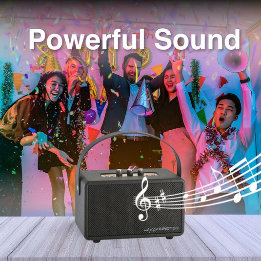 Laser SoundTec Retro Bluetooth Boombox Black