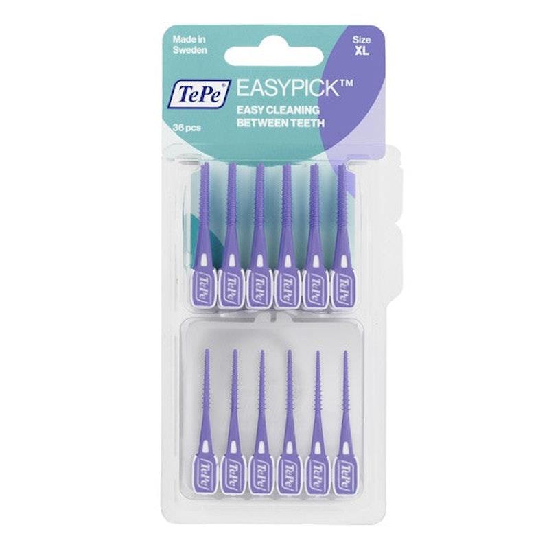 Load image into Gallery viewer, TePe EasyPick Interdental XL Purple 36 EasyPicks
