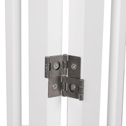 PaWz Wooden Pet Gate Dog Fence Safety Stair Barrier Security Door 3 Panels White 1Pack