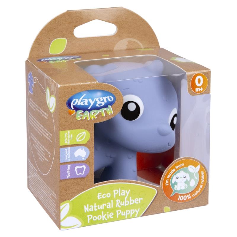 Load image into Gallery viewer, Playgro Eco Play Natural Rubber Pooky Puppy Purple
