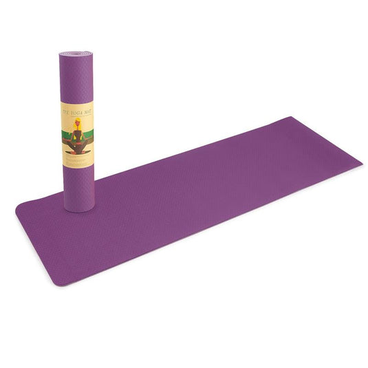 Powertrain TPE Pilates Exercise Yoga Mat 8mm Dark Purple