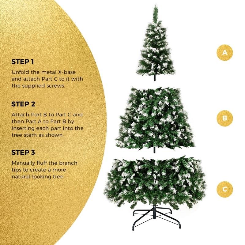 Load image into Gallery viewer, Tinseltown Christmas Tree 1.8M Xmas Trees Snowy Decorations Green 800 Tips 6 Feet
