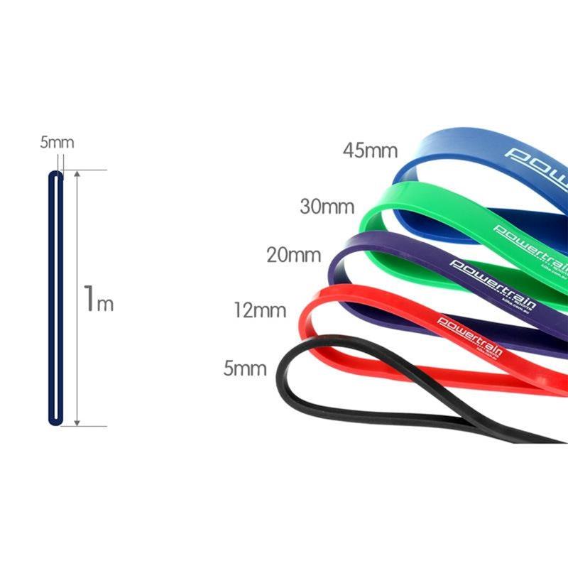 Load image into Gallery viewer, Powertrain Home Gym Workout Resistance Exercise Band - 5 Pieces Set
