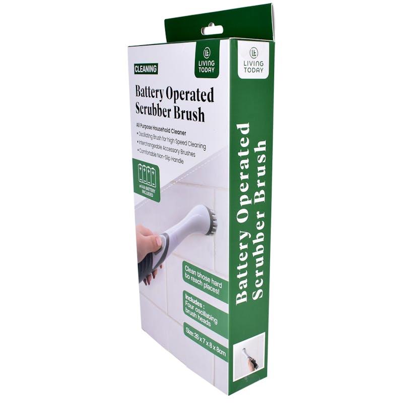 Load image into Gallery viewer, Living Today Battery Operated Scrubber Brush with 4 Interchangeable Heads 1Pack
