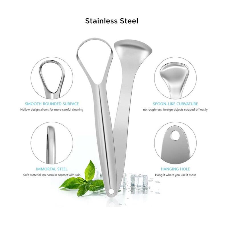 Load image into Gallery viewer, Caremax 3 Pieces Stainless Steel Tongue Scraper with Case Pack
