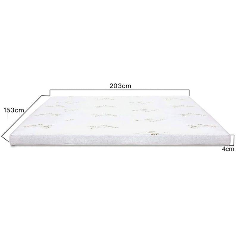 Load image into Gallery viewer, Clevinger 4cm Memory Foam Mattress Topper with Bamboo Cover - Queen 1pc
