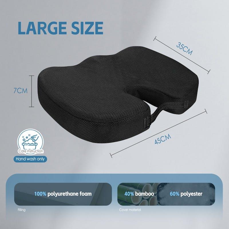Load image into Gallery viewer, Clevinger Memory Foam Car Office Seat Cushion with Black Cover 1pc

