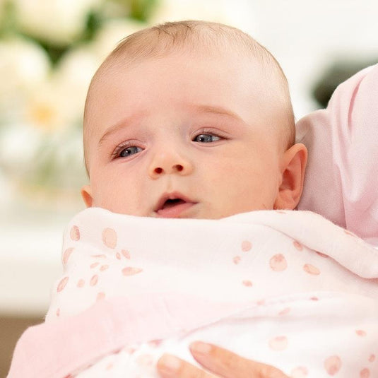 Little Bamboo Muslin Baby Blanket - Dusty Pink