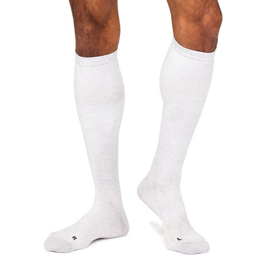 Overlander 3 pairs of Men's Merino Wool Health Compression Socks - Grey Melange Size 6-10