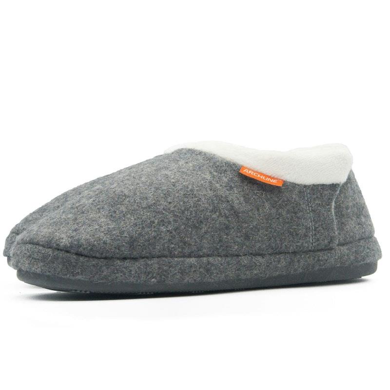 Load image into Gallery viewer, Archline Slippers Closed Back Arch Support Comfort Grey Marl Size 44
