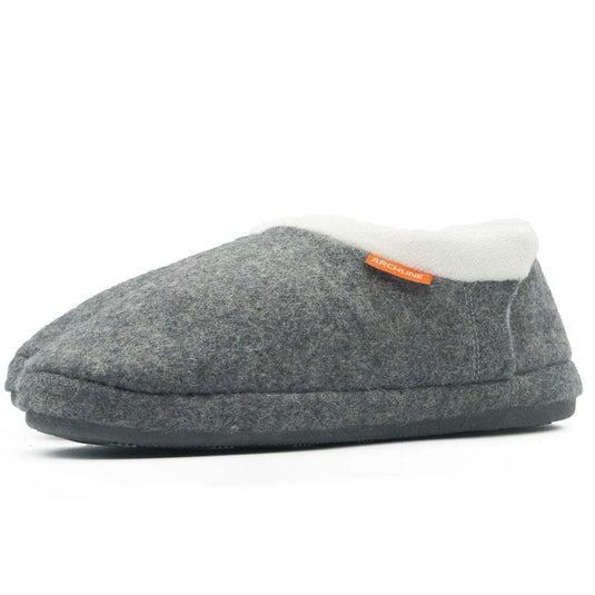 Archline Slippers Closed Back Arch Support Comfort Grey Marl Size 44