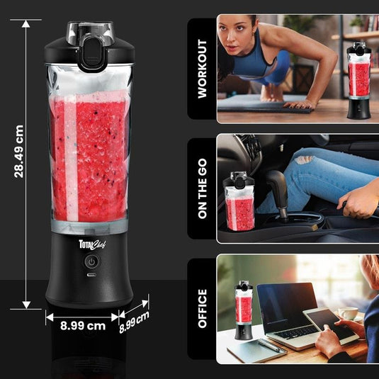 Total Chef Portable Blender, 600 ml Black