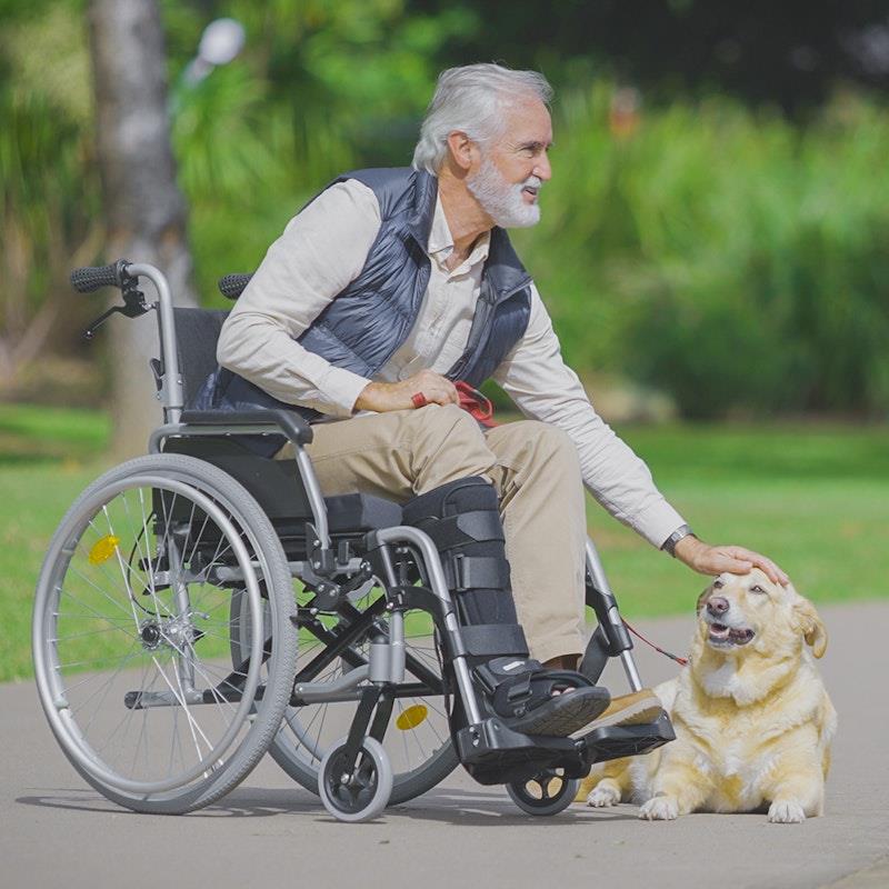 Load image into Gallery viewer, Equipmed 24 Inch Folding Wheelchair Alloy with Brakes Black
