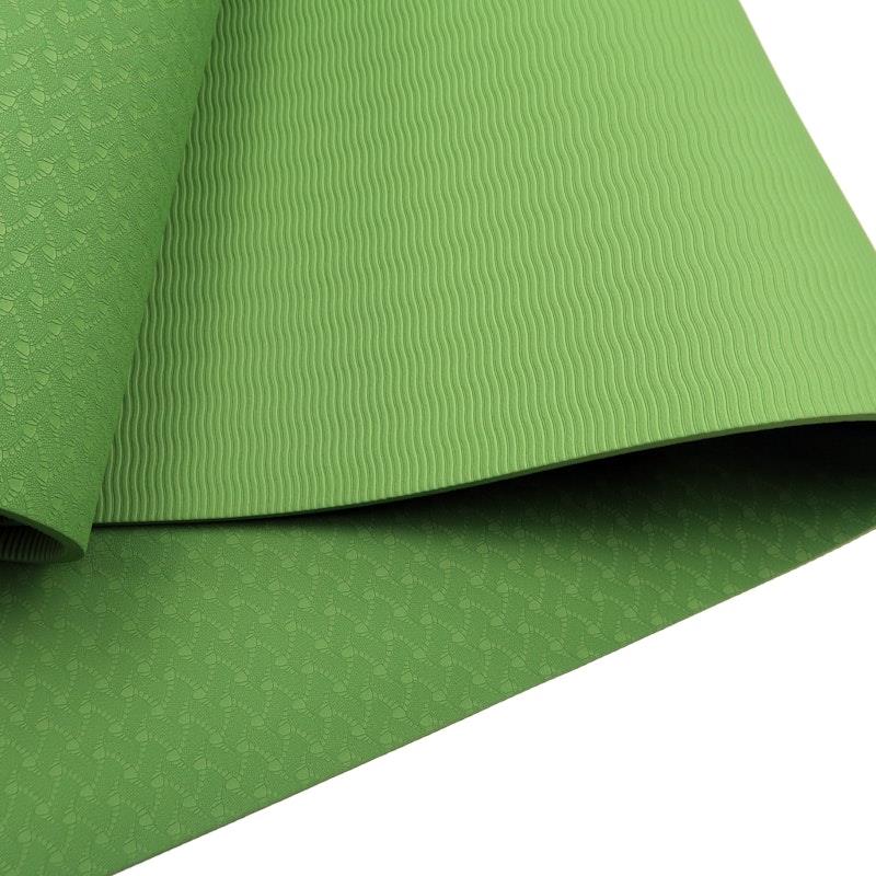 Load image into Gallery viewer, Powertrain TPE Yoga Pilates Exercise Mat 6mm Green
