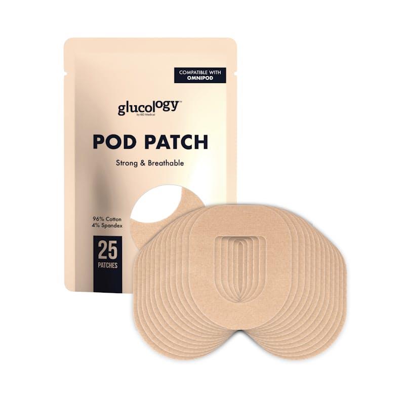 Load image into Gallery viewer, Glucology 25 Pack CGM Patches for Omnipod Beige
