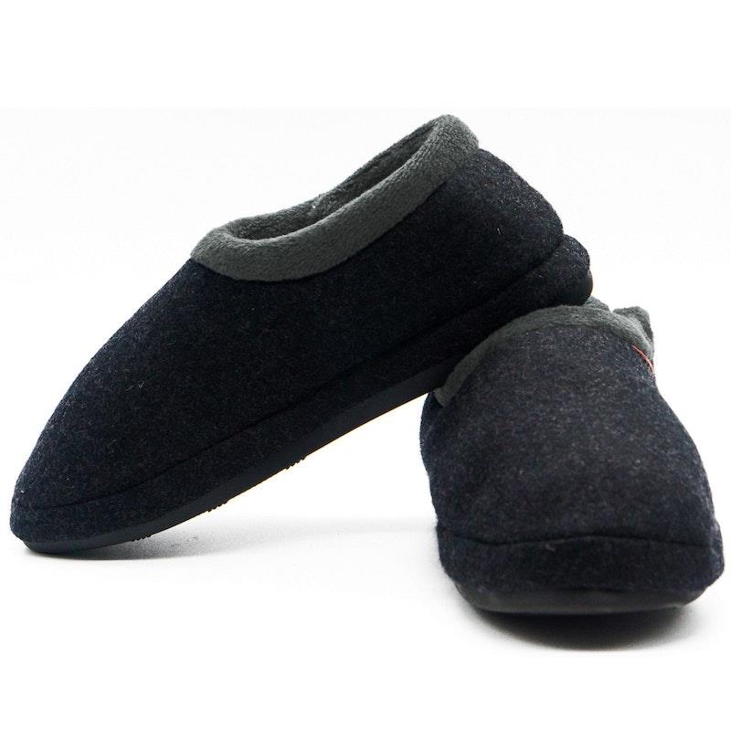 Load image into Gallery viewer, Archline Slippers Closed Back Arch Support Comfort Charcoal Marl Size 43
