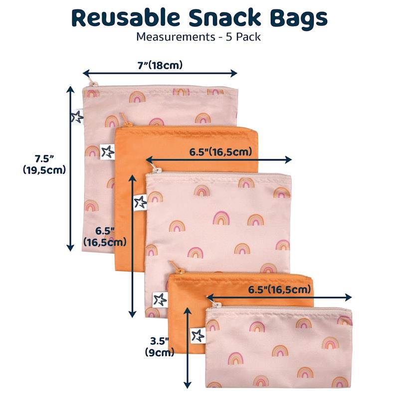 Load image into Gallery viewer, Tiny Twinkle Snack Bag 5 Pack Boho Rainbow
