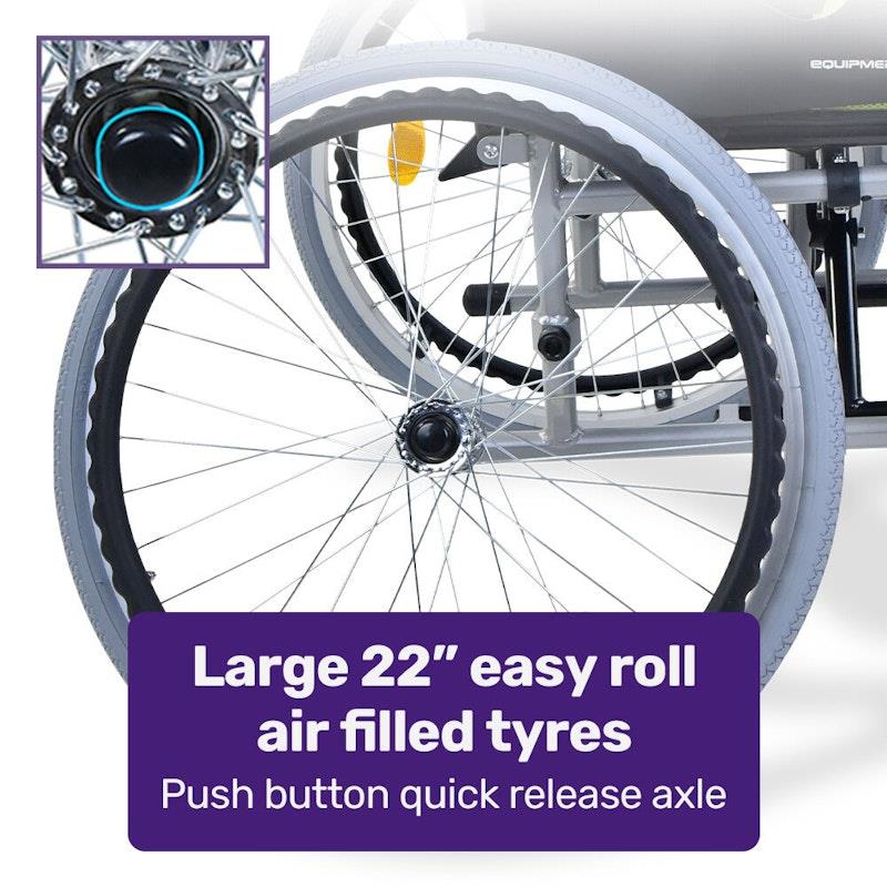 Load image into Gallery viewer, Equipmed Kids Premium Paediatric Wheelchair Lightweight Aluminium Green
