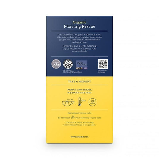 HOTTEA MAMA Organic Morning Rescue - Tummy Soothing Herbal Blend 1Pack
